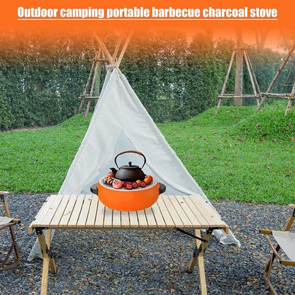 Barbecue Grill,Stainless Steel Heat-Resistant Outdoor Cooking Tool - BBQ Grill Charcoal | for Hiking Garden Balcony Backyard Patio Traveling Picnic Party