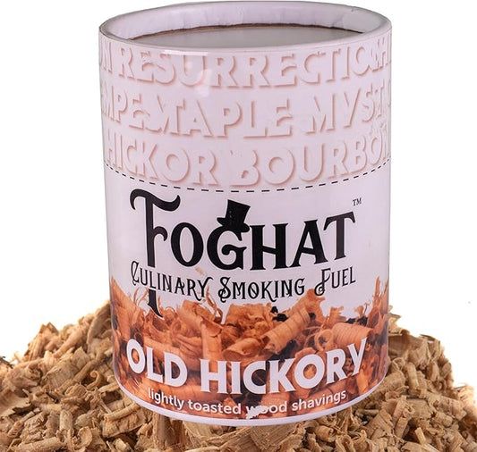Cocktail Smoker Wood Chips - 14oz Old Hickory Shavings for Smoker, Whiskey & Drink Infuser Kit - All Natural, Culinary Wood Smoking Chips for Hand Held Cocktail Smoke Gun & Drink Smokers