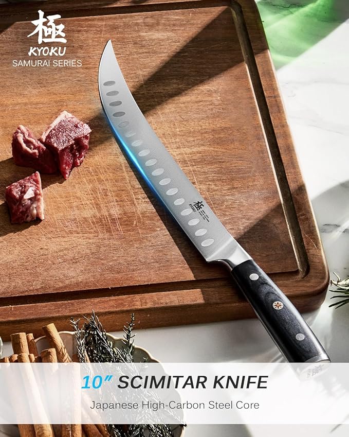 KYOKU Samurai Series Knife Japanese Style1 (Scimitar Knife, 10")