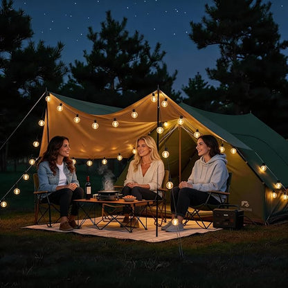 RTTY Outdoor String Lights 50ft, G40 Led Patio Lights with 26pcs Bulbs,Waterproof Shatterproof Dimmable Hanging Connectable Globe Outdoor Lights for Cafe,Bistro,Backyard,Gazebo,Balcony,Party, Black