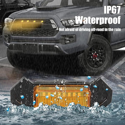 4pcs Grill Lights Amber LED Compatible with 2016-2023 Toyota Tacoma Grille