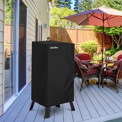 Onlyfire 30 Inch Electric Smoker Cover for Masterbuilt Smoker, Heavy Duty | 20.6" L x 19.9" W x 39.6" H, Waterproof Vertical Electric Smoker Cover, Outdoor Smoker Grill Covers