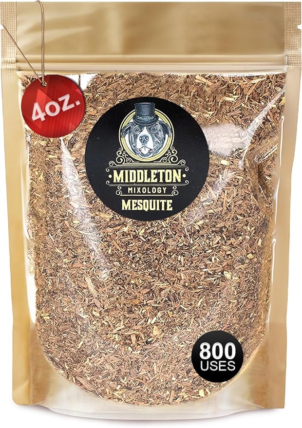 SmokeTop® 4oz Bag - Cocktail Smoker Chips for Old Fashioned Cocktails, Whiskey, & Bourbon - by Middleton Mixology Made in The USA (800 uses) (Mesquite)
