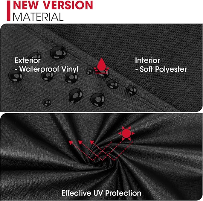 Unicook Round Kettle Grill Cover Compatible with Weber 22 Inch Charcoal Grill, Waterproof Vinyl Exterior with Polyester Lining, Outdoor Charocoal BBQ Smoker Cover, Compared to Weber 7176