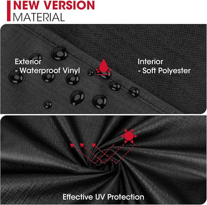 Unicook Round Kettle Grill Cover Compatible with Weber 22 Inch Charcoal Grill, Waterproof Vinyl Exterior with Polyester Lining, Outdoor Charocoal BBQ Smoker Cover, Compared to Weber 7176