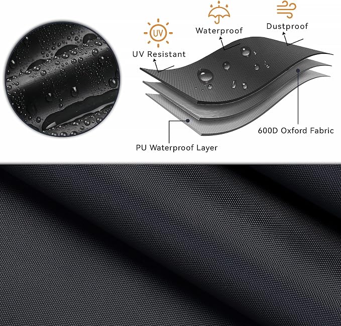 Patio Waterproof Swivel Bar Set Covers, 70" L x 32" W x 47" H | Outdoor Bar Height Set Cover for Patio Bistro Sets 3 Piece Table and Chairs, 600D Outdoor Bars Height Dining Sets Cover
