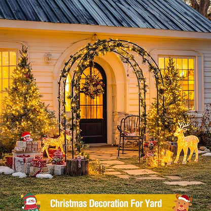 JMEXSUSS 400 LED Warm White Christmas Lights Outdoor | 132ft Christmas Tree Lights with Remote, 8 Modes Indoor String Light for Xmas Tree Garden Porch Yard House Holiday Decor