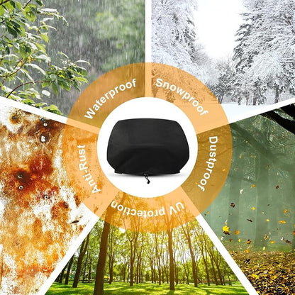 Demao Lightweight Grill Cover for Outdoor BBQ,Fits for Ninja Wood Fire Smoker Grill OG700 Series Portable Grills, Waterproof & Windproof with Elastic Hem, BBQ Grill Accessories for Ninja-Only Cover