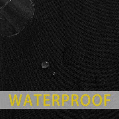 sancua Waterproof Square Vinyl Tablecloth Table Cloth 54x54 Inch, Black | 100% Oil Spill Proof, PVC Material, Wipe Clean Table Cover for Dining Tables, Buffet Parties and Camping