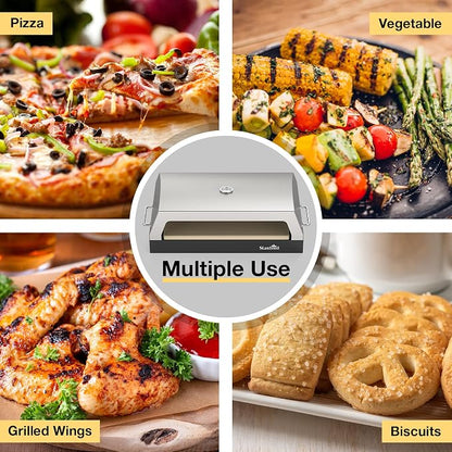 Stanbroil Pizza Oven Attachment for Camp Chef 16" Cooking System Stove | 2-Burner Stove Attachment, 19" x 15" Pizza Stone, Converts Camp Chef Stove into Outdoor Pizza Oven