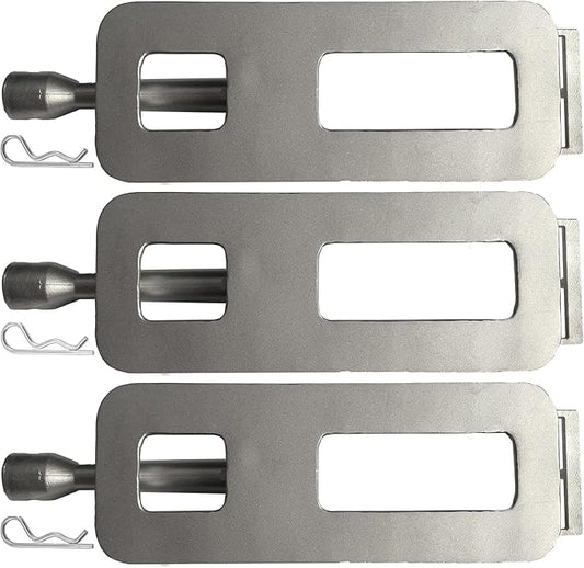 3 Pack Cast Stainless Steel 304 Grill Burner & 3 Lock Pins, 15 3/4 x 4 3/4 in, Upgraded Replacement for CISC, Fits for Coyote Members Mark Bakers Chef Grand Hall BBQ Grills 608SB, Monarch-04A 04B