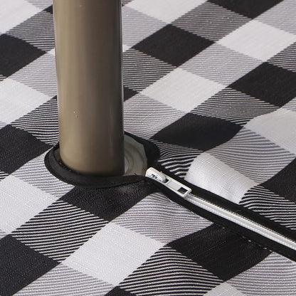 EHouseHome Outdoor Indoor 60x84 inch Rectangle Tablecloth with Umbrella Hole and Zipper, Waterproof Zippered Patio Table Cloths, Spring/Summer Table Covers for Backyard Circular Table/BBQs/Picnic