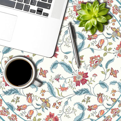 Flower Round Tablecloth Waterproof Spring Summer Circle Table Cloth for Kitchen Dinning Table Decor Vintage Boho Washable Seasonal Table Cover for Indoor Outdoor Restaurant Home 70x70 Inch