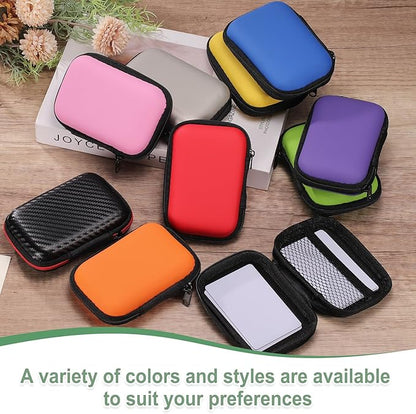 2Pcs Card Game Case, Soft Cloth Playing Waterproof Card Storage Travel Game Case Compatible for Outdoor Gaming Camping, Black, Silver
