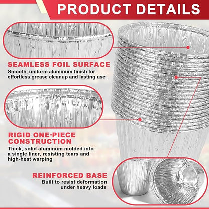 30 Pack BAC608 Grease Bucket Liner for Traeger Timberline and Timberline XL Drip Tray Liner, Traeger Flatrock Accessories Grease Bucket Liner, Traeger Lronwood, Lronwood XL Accessories Drip Tray Liner