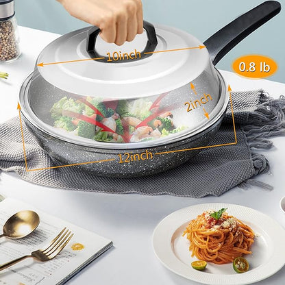 12 Inch Basting Cover for Griddle, Leonyo 3 Pack Cheese Melting Dome, Stainless Steel Round Steam Dome Lid Griddle Accessories for Outdoor BBQ Flat Top Grill Kitchen Cooking - Dishwasher Safe