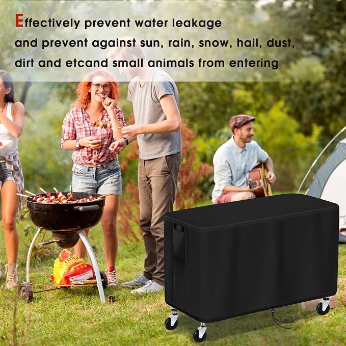 Outdoor Cart Cover for ELAFROS 550 lbs 2 Tier Plastic Utility Cart, Waterproof Service Cart Covers Rolling Tool Cart Covering - 36"Lx18"Wx29"H, Black | Waterproof Service Cart Covers Rolling Tool Cart Covering - 36"Lx18"Wx29"H, Black