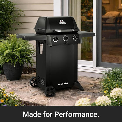 Broil King 814954 Gem 310 Shadow 3-Burner Propane Gas Grill in Black