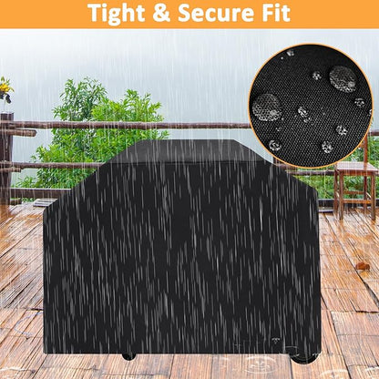 Grill Cover for Traeger New Ironwood Pellet Grill Replacement BAC646 Cover, Waterproof Full-Length Cover for Traeger Smoker Grill TFB61RLG Wood Pellet Models, 600D Outdoor Pellet BBQ Cover