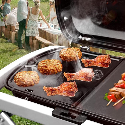 7034 Griddle for Weber Traveler Portable Gas Grill, fits Weber 9010001 Traveler Portable Gas Grill, Enamels Cooking Griddle