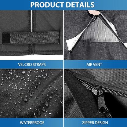 Vertical Pellet Smoker Cover for Pit Boss 4/5/7 Series Waterproof | Heavy Duty Grill Cover for Pit Boss 73550, PBV4PS1, PBV5PW1, PBV5P1 Vertical Pellet Smokers, with Zipper Design