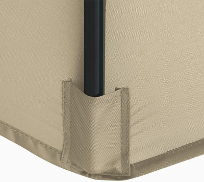 10ft Patio Umbrella Replacement Canopy for 8 ribs, Fits Hanging Offset Cantilever Market Outdoor Patio Shades，Canopy Only