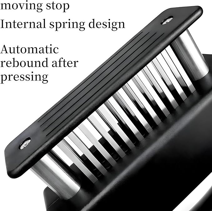 Meat Tenderizer with 48 Stainless Steel Ultra Sharp Needle Blades Heavy Duty Cooking machine, Detachable Kitchen Cooking Tool, perfect for, pork chops, chicken, and barbecue, a steak tenderizing tool‌