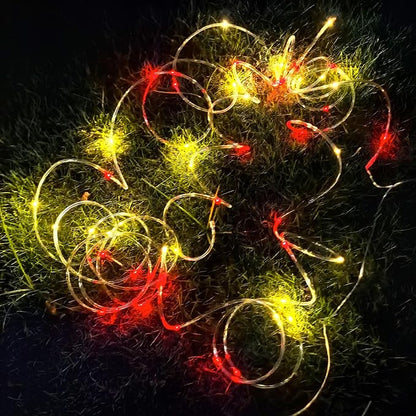 2Pack Solar Outdoor Garden Lights, Total 200LED Rope Decor Lights | Waterproof Auto On/Off with 8 Modes, Fairy Tree Rope Lights for Christmas Patio Garden Tree Wedding and Holiday Multicolor
