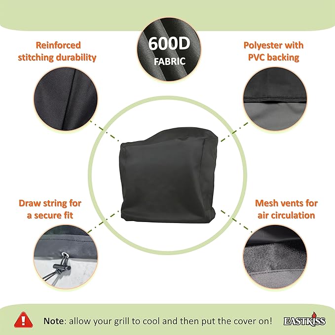 Grill Cover for Recteq RT-B380 Bullseye,Rec Tec RT-B380X Bullseye Deluxe Wood Pellet Grill - Heavy Duty Waterproof Fade Resistant Cover for Rectec Bullseye 380 Grill Accessories