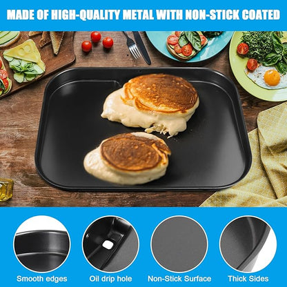 Grill Griddle Plate for Ninja Woodfire Outdoor Grills OG700 Series Accessories, Non-Stick Flat Top Griddle Pan Compatible with Ninja XSKGRDPLT Woodfire OG701 Grill, Insert