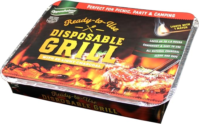 Disposable Charcoal Grill On-The-Go Ready to Use Easy to Light Kosher (1)