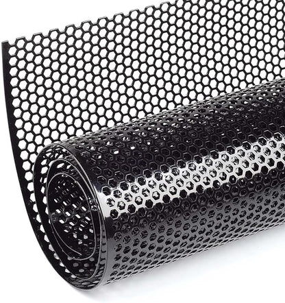 AggAuto Universal 40"x13" Car Grill Mesh Honeycomb 6mm Spacing 2mm Black | Aluminum Alloy Automotive Grille Insert Bumper, One of the Most Multifunctional Shape Grids 100x33cm