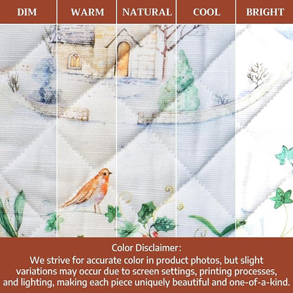 Maison d'Hermine Oven Gloves 100% Cotton Oven Mitt (7" x 13", Pack of 1) | With Loop Heat Resistant BBQ Cooking Gloves Baking Kitchen Handling Hot Pans Thanksgiving Christmas - Snowy World