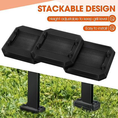 4 Pcs 1/4'' & 4 Pcs 1/8'' Griddle Leveling Shims Kit Compatible with Blackstone Griddle, Rubber Grill Levelers Outdoor for Most Grills, Keep Flat Top Grill in Level