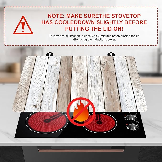 Stove Top Cover Retro Flower Gas Stove Top Cover for Home Decoration Kitchen Pad Non-Stick Washable Cooktop Covers Countertop Protector Keep Stove Clean 28"x20" (Texture-3)