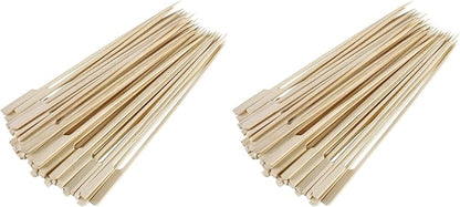 Gmark Bamboo Paddle Skewers 12" 100pc/Bag, Kabob Skewers, BBQ Skewers for Outdoor Grilling GM1075 (Pack of 2)