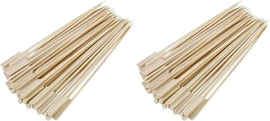Gmark Bamboo Paddle Skewers 12" 100pc/Bag, Kabob Skewers, BBQ Skewers for Outdoor Grilling GM1075 (Pack of 2)