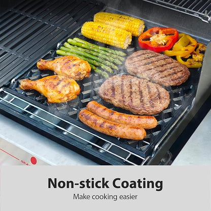Utheer Ceramic-Coated Cast Iron Grill Grate for Weber Genesis 300 & 400 Series (2025+ Models), 16.14” × 16.14” Square Cooking Grate | Heavy-Duty Nonstick BBQ Grill Replacement