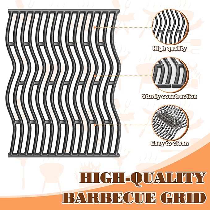 P500RSIBNK-3 Grill Replacement Part Kit for Napoleon Prestige 500 & Pro 500 Gas Grill Parts, Grill Grates & Heat Plate and Burner for Napoleon Built-in Prestige 500, Replace for Napoleon BIP500RBNSS-3