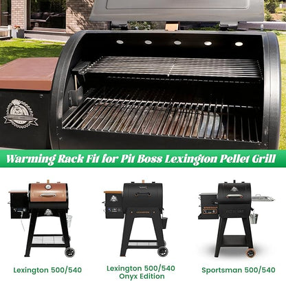 Warming Rack for Pit Boss Lexington Upper Grid Cooking Grate for Pitboss 500 540 550 Series Wood Pellet Smoker Grill Replacement Parts Holding Grilling BBQ Accessory