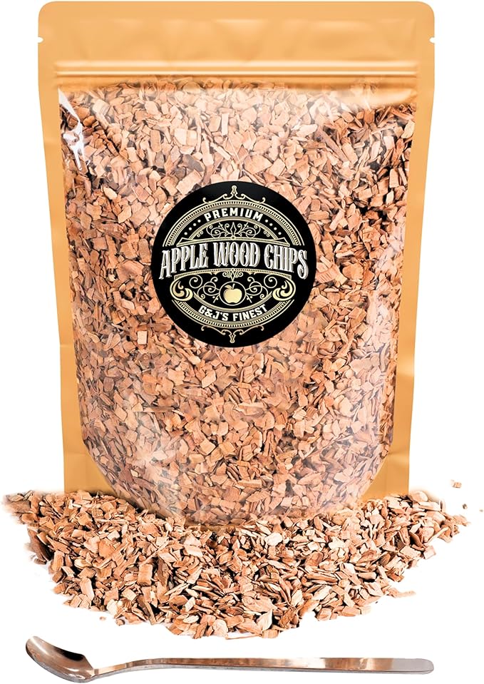 Apple Wood Chips for Cocktail Smoker; Smoked Whiskey/Bourbon/Old Fashioned Drinks - Extra Fine Sawdust Shavings for Cocktail Smoking Guns, Smoke Box, BBQ - 5oz Gift Bag & Spoon By G&J's Finest