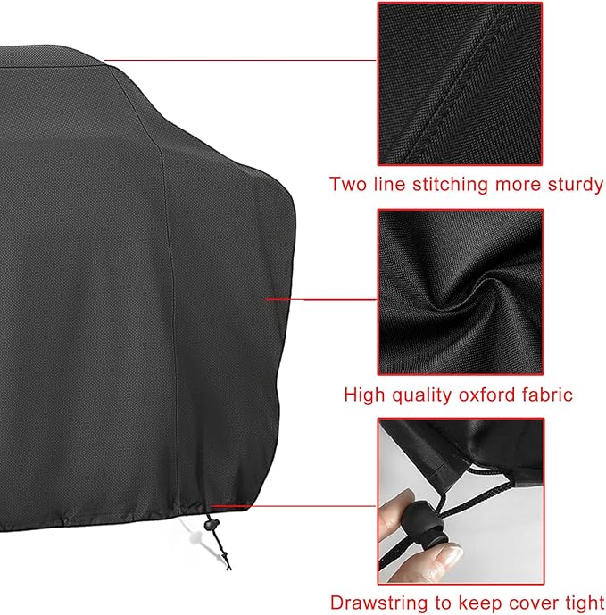 Grill Cover, Large 75-Inch Heavy Duty Waterproof UV Resistant BBQ Grill Cover for Outdoor Grill, Fit for Nexgrill Brinkmann Weber Char-Broil and More