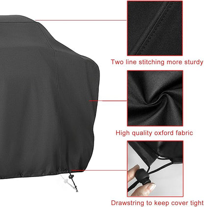 Grill Cover, Large 75-Inch Heavy Duty Waterproof UV Resistant BBQ Grill Cover for Outdoor Grill, Fit for Nexgrill Brinkmann Weber Char-Broil and More