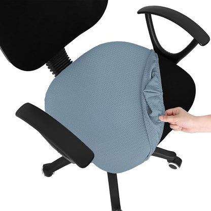 Smiry Office Computer Chair Seat Covers for Desk, Anti-dust Protector | Stretch Jacquard Removable Washable Desk Chair Seat Cushion Protectors, Airy Blue
