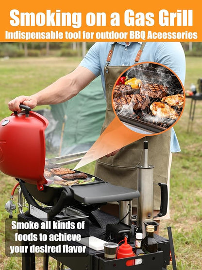2026 Advanced Cold Smoke Generator, Tube for Pellet Smoker Upgrade, Smoker Attachment for Gas Grilling, Portable Cordless Electric, Hot or Cold Smoking: Fits Weber, Traeger, Pit Boss, East Oak ect...