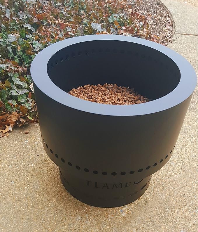 Portable Inferno Smokeless Wood Pellet Outdoor Fire Pit, Rust Proof, 13.5" Diameter, Stainless Steel