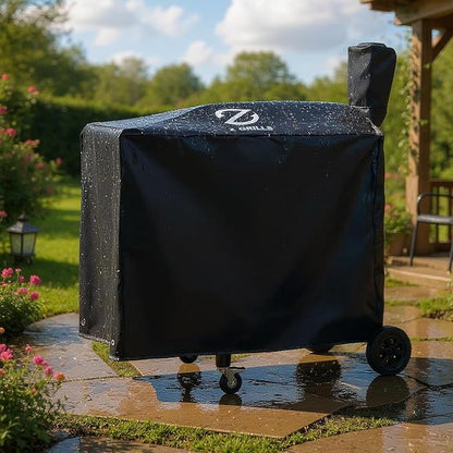 Z GRILLS Pellet Grill Cover 40 Inch | Official Genuine | Upgraded 600D Polyester Fabric, Heavy Duty, Waterproof, Weather Resistant Full Length Grill Cover for 550A and 550A2E Pellet Smoker