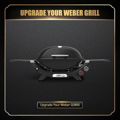 QuliMetal Front Shelf for Weber Q2800, Folding Front Grill Table Accessory, Foldable BBQ Prep Shelf with Extra Space for Food Prep, Tools, Trays and Storage, 13.8" x 9.1"