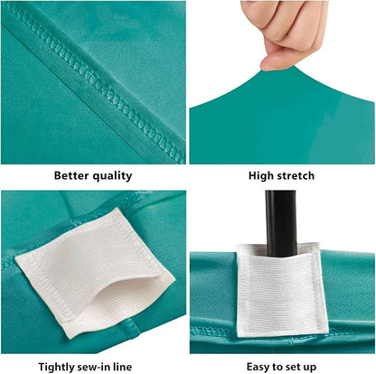 BDDC 8ft Stretch Spandex Fitted Table Cloth for 8 Foot Tables | GRS-Certified Eco-Friendly Fabric, Elastic Fit Rectangle Tablecloth, Washable, Wrinkle-Free, For Events & Parties
