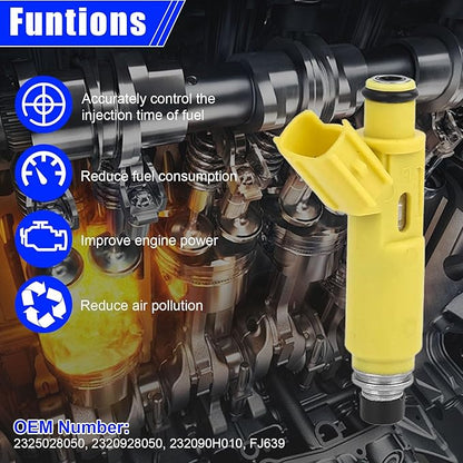 4PCS Fuel Injectors FJ639 for Toyota RAV4 2.0L 2001-2003 Replacement 23209-28050 842-12266 800-1602N